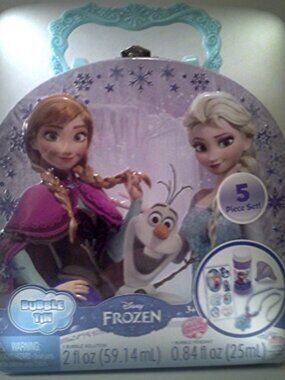BRAND NEW - Disney Frozen Bubble Tin - 5 Piece Set - 3+